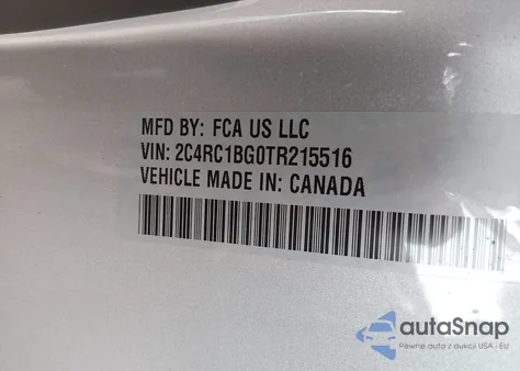 2026 Chrysler Pacifica Select from USA, damaged, VIN 2C4RC1BG0TR215516